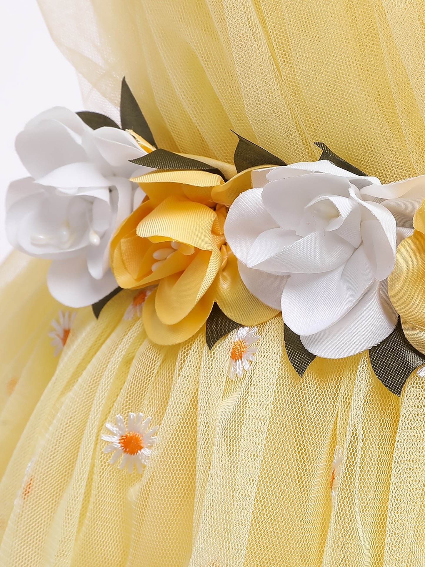 Flower Embroidered Tutu Dress for Baby Girls