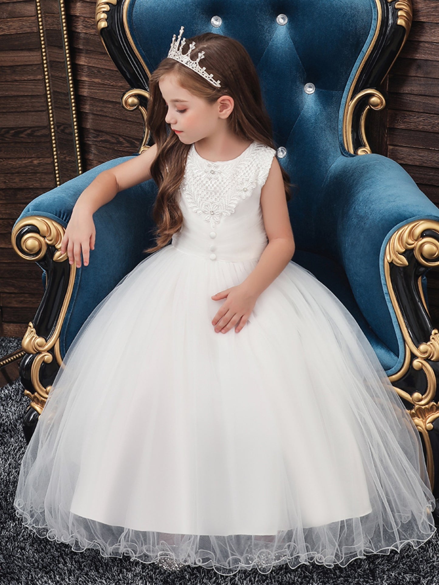 Girls Solid Princess Dress - A Perfect Choice for Holiday Celebrations and Parties