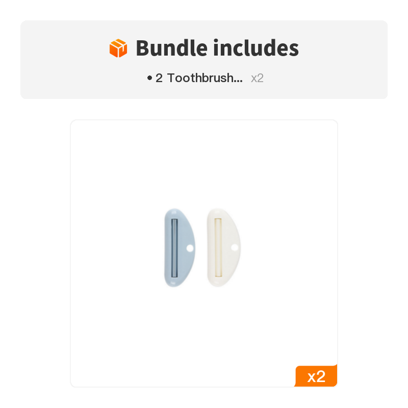 2 Pack Toothpaste Tube Squeezer Dispenser Clips