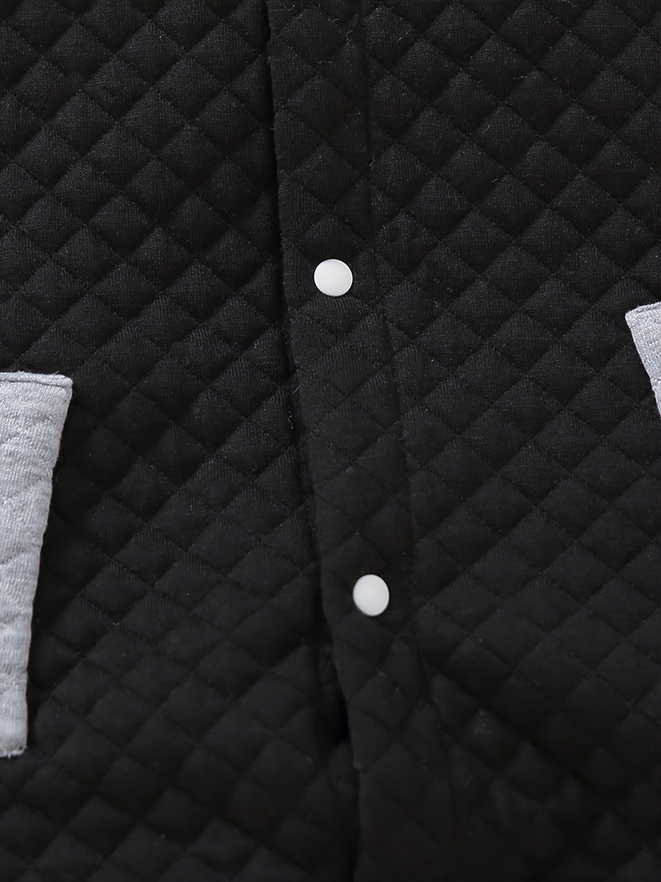 Thickened Checkered Slant Baseball Coat for Girls