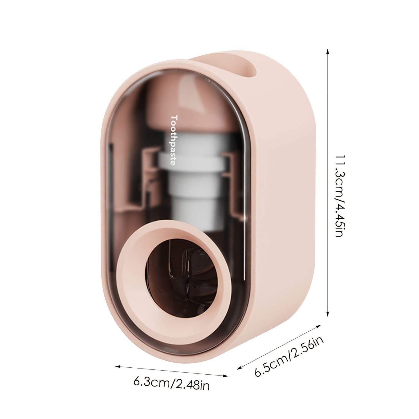 1pc Hands-Free Toothpaste Dispenser, Wall Mounted Automatic Toothpaste Squeezer, For Family Bathroom, Washroom Accessory Kit, White, Blue, Pink