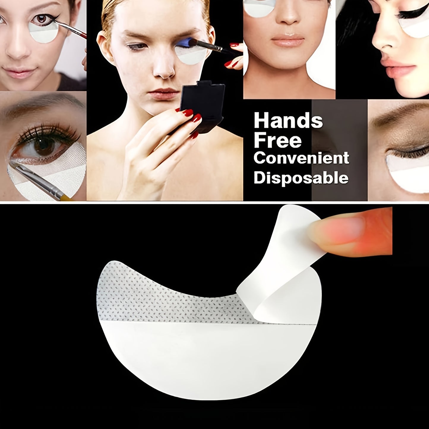 10-Pack of Professional Eyelash Extension Eye Stickers and Gel Patches for DIY False Lashes and Beauty Treatment
