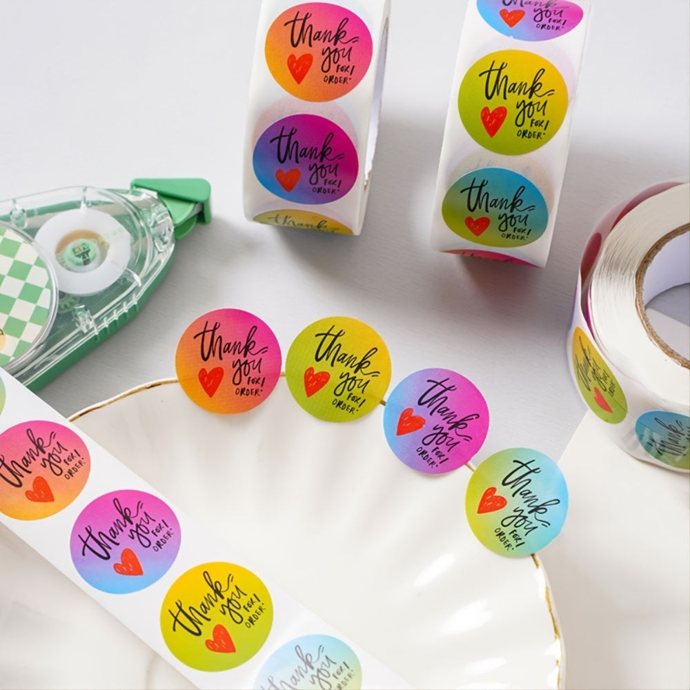 500PCS "Thank You" Stickers Roll