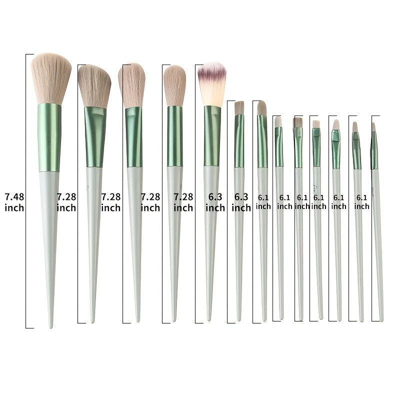13-Piece Professional Makeup Brush Set: Essential Tools for Eyeshadow, Blush, and More