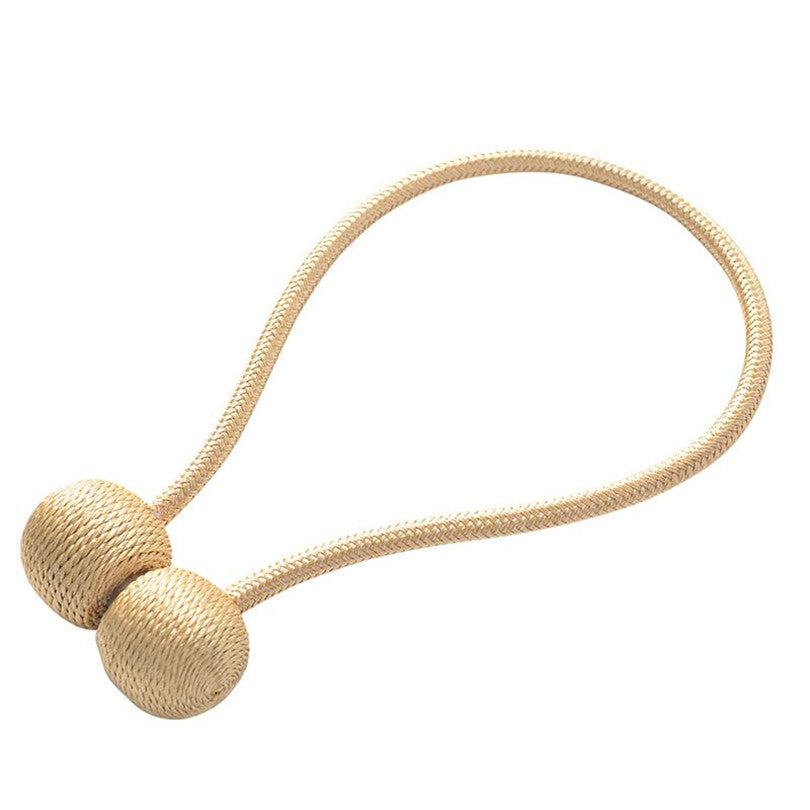 1pc Magnetic Curtain Tieback, Braided Rope Magnetic Buckle For Holding Curtains & Drapes, Simple & Elegant Home Decor