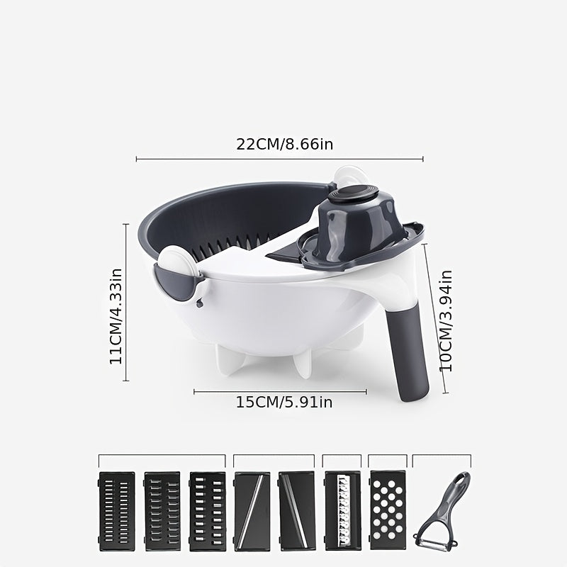 1pc Multifunctional Cutting and Draining Basket for Kitchen Vegetables