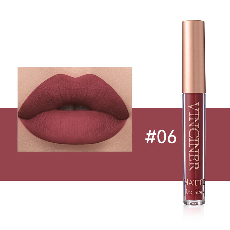 12-Color Lip Glaze Matte Liquid Lipstick Set: Waterproof, Non-Stick, Long-Lasting Matte Gloss