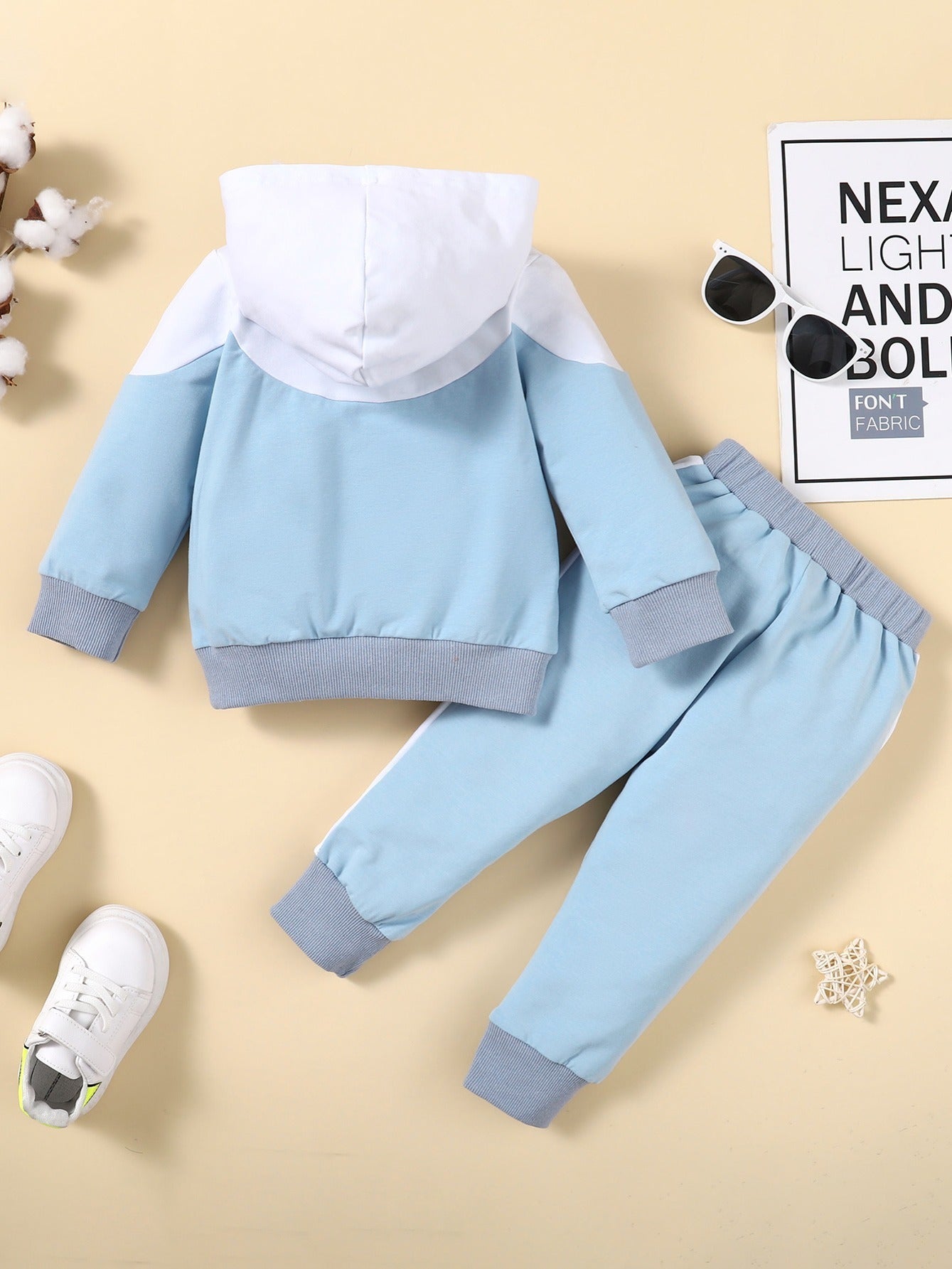 Solid Color Casual Baby Boy's Pant Set with Hat