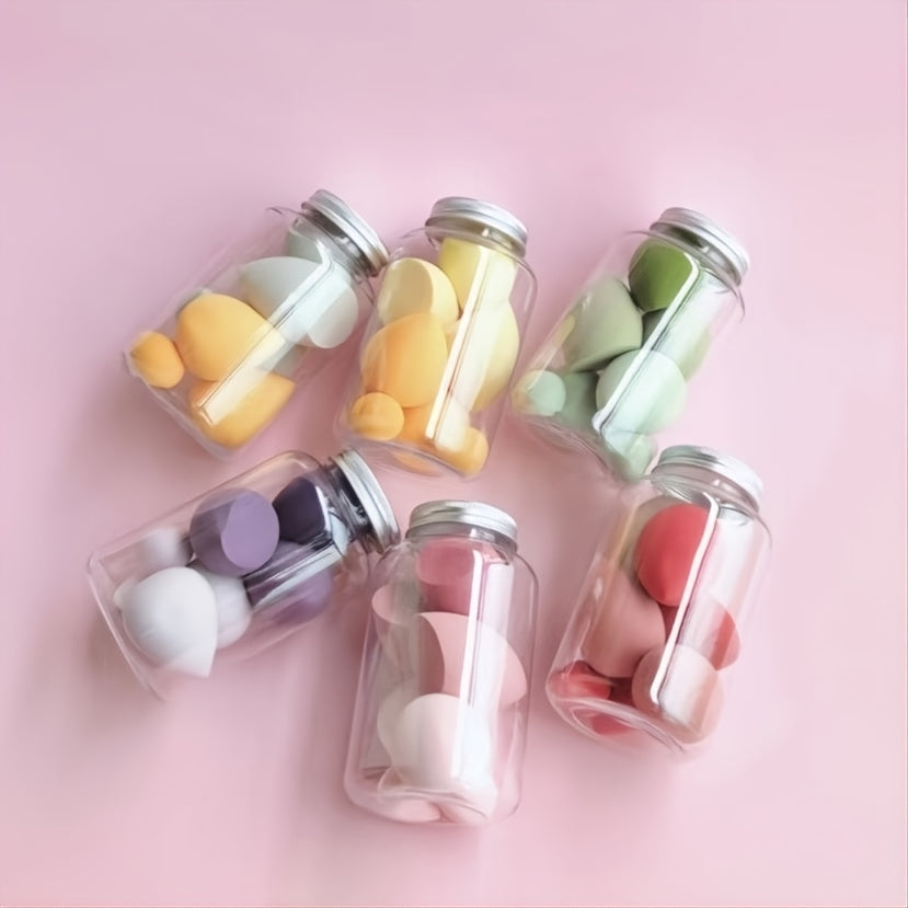7 Pc Softness Makeup Eggs Set - Mini Makeup Sponges for Gradient Puff and Foundation