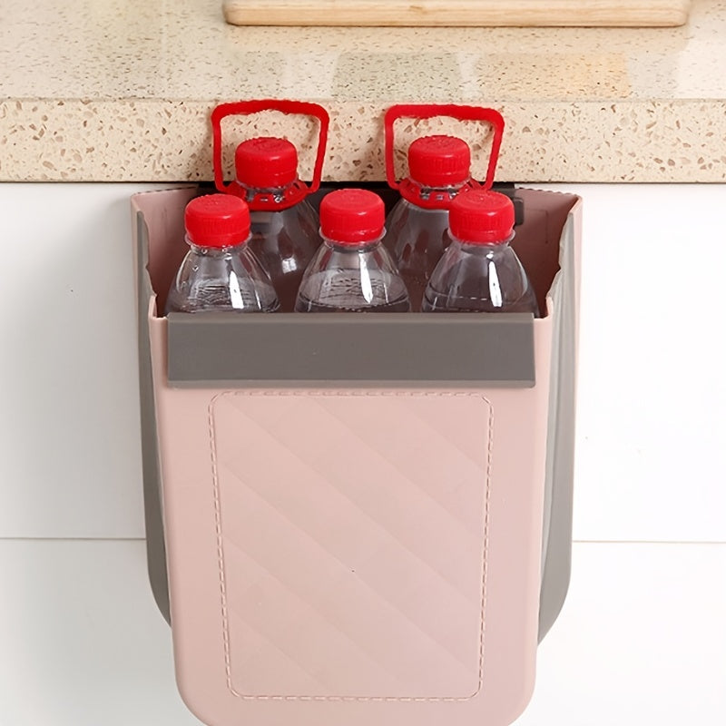 1pc Garbage Can Hanging Household Foldable Cabinet Door Classification Multifunctional Garbage Can In Kitchen