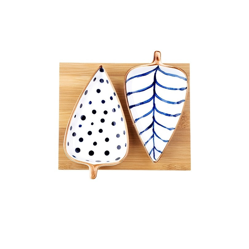 Creative Leaf Shape Ceramic Appetizer Plate