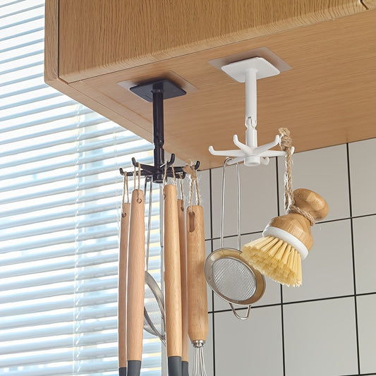1pc Foldable Swivel Hook, Kitchen And Bathroom Hook, Multifunctional Hook, Household Kitchen Accessories