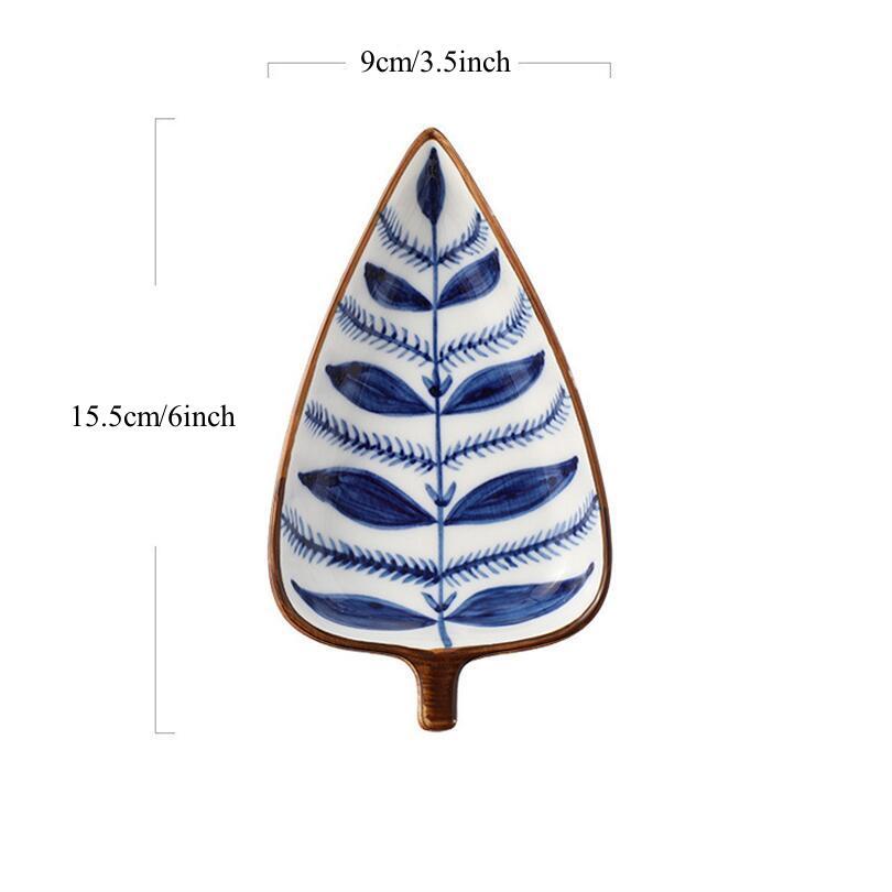 Creative Leaf Shape Ceramic Appetizer Plate