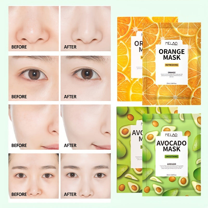 7-Piece Plant/Fruit Natural Extract Facial Mask Set