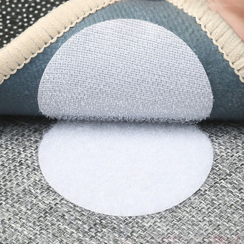 10pcs Non-Slip Rug & Sofa Stickers - Adhesive Hook & Loop Floor Stickers