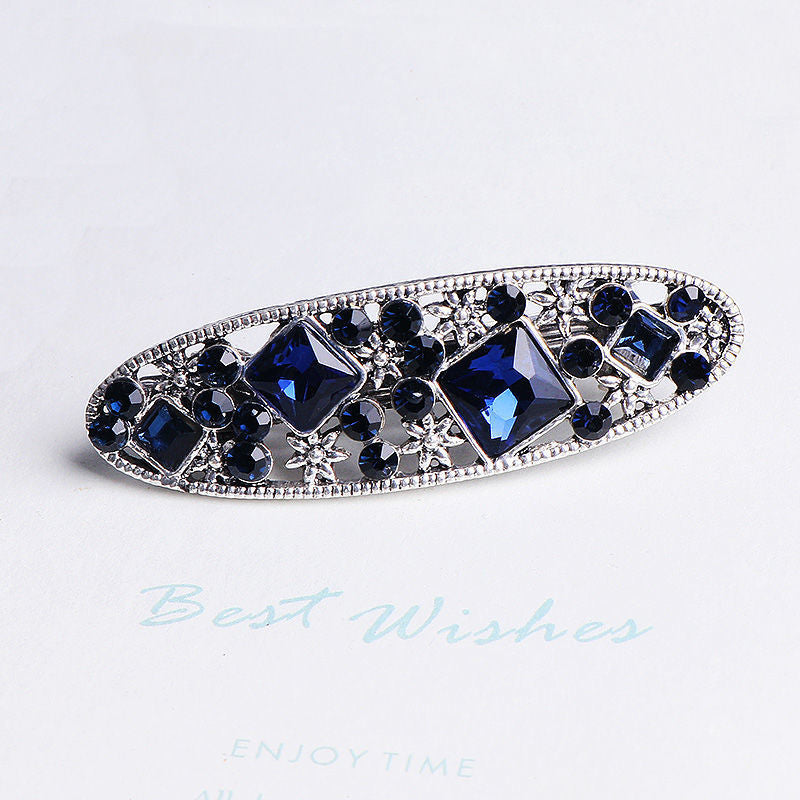 Blue Rhinestone Hairpin