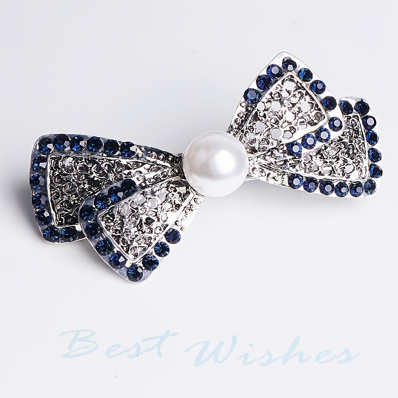 Blue Rhinestone Hairpin