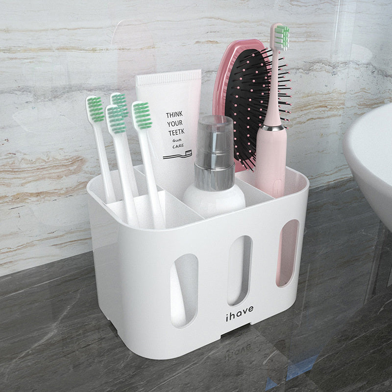 5-Slot Electric Toothbrush Holder Set with 2 Hanging Holes