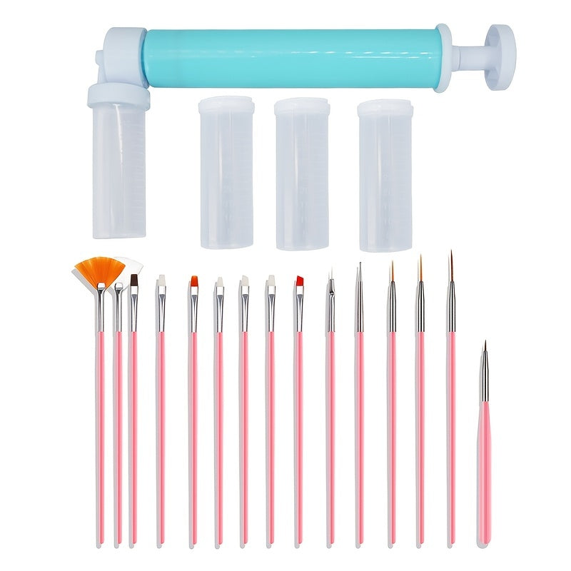 1pc Manual Cake Spray Gun, Mousse Cake Top Coloring Powder Sprayer, Cake Sprayer, Baking Decoration Mold