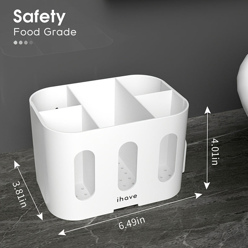5-Slot Electric Toothbrush Holder Set with 2 Hanging Holes