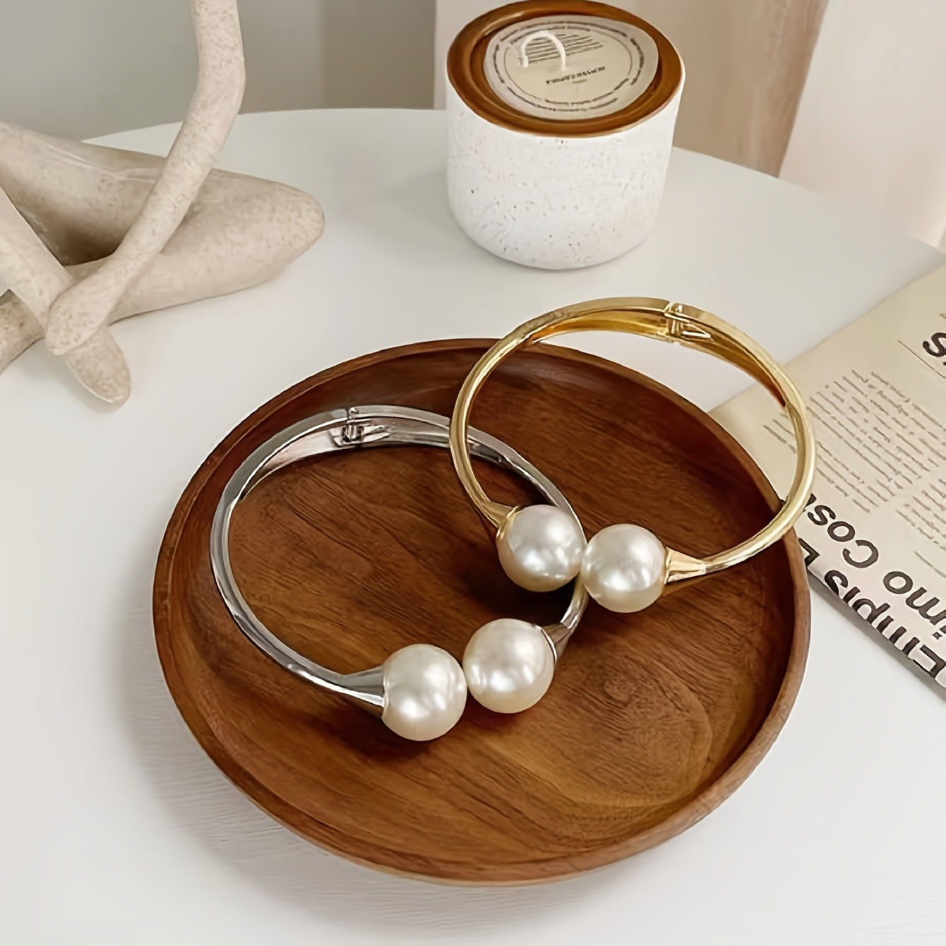1pc Metal Curtain Tieback, Faux Pearl Decor Curtain Holdback Buckle For Holding Curtains & Drapes, Simple & Elegant Home Decor