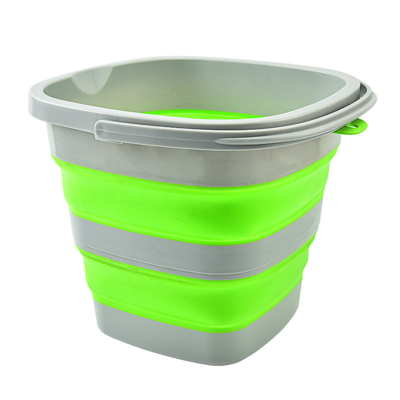 1pc Collapsible Plastic Bucket for Kitchen Storage