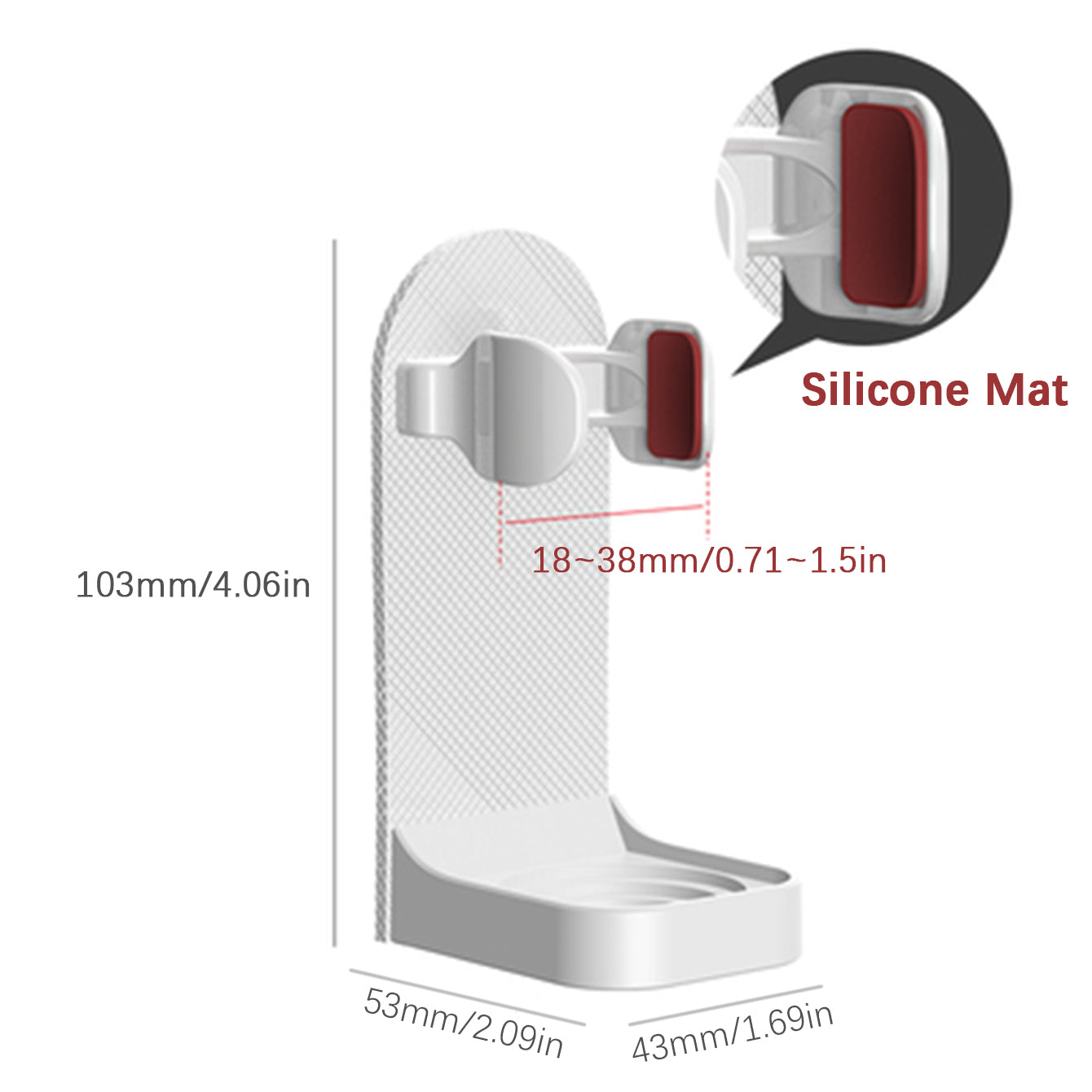 1pc Electric Toothbrush Holder Bathroom Wall Mount Storage Set Organizer Electric Body Base Stander, White