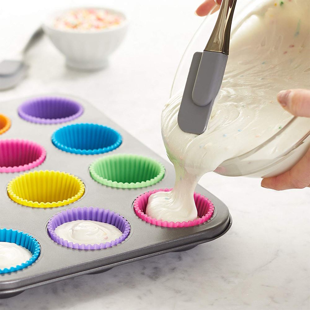 12-Piece Silicone Cupcake Pan Set