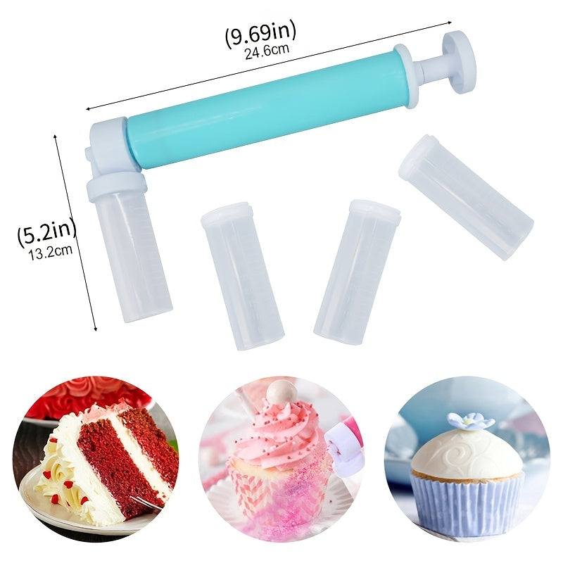 1pc Manual Cake Spray Gun, Mousse Cake Top Coloring Powder Sprayer, Cake Sprayer, Baking Decoration Mold