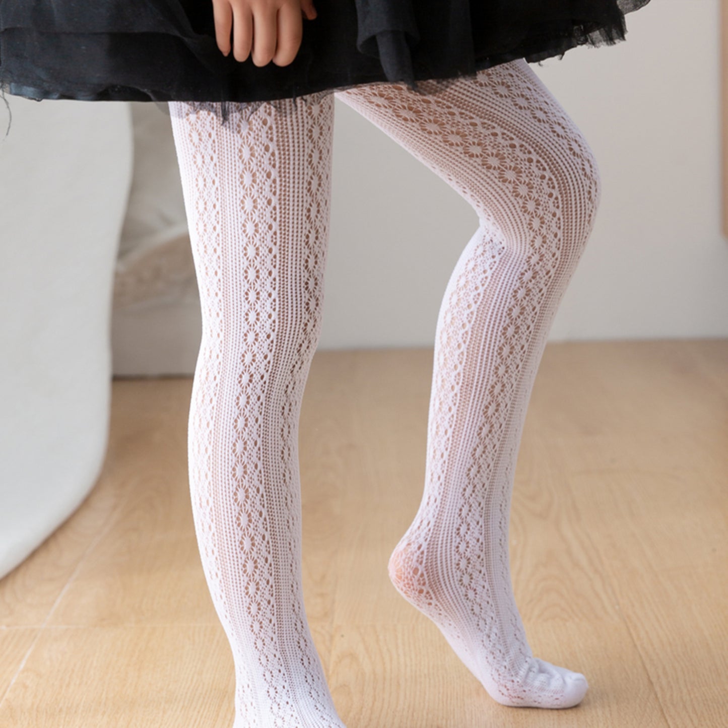 Baby Girl Pure White Lace Leggings