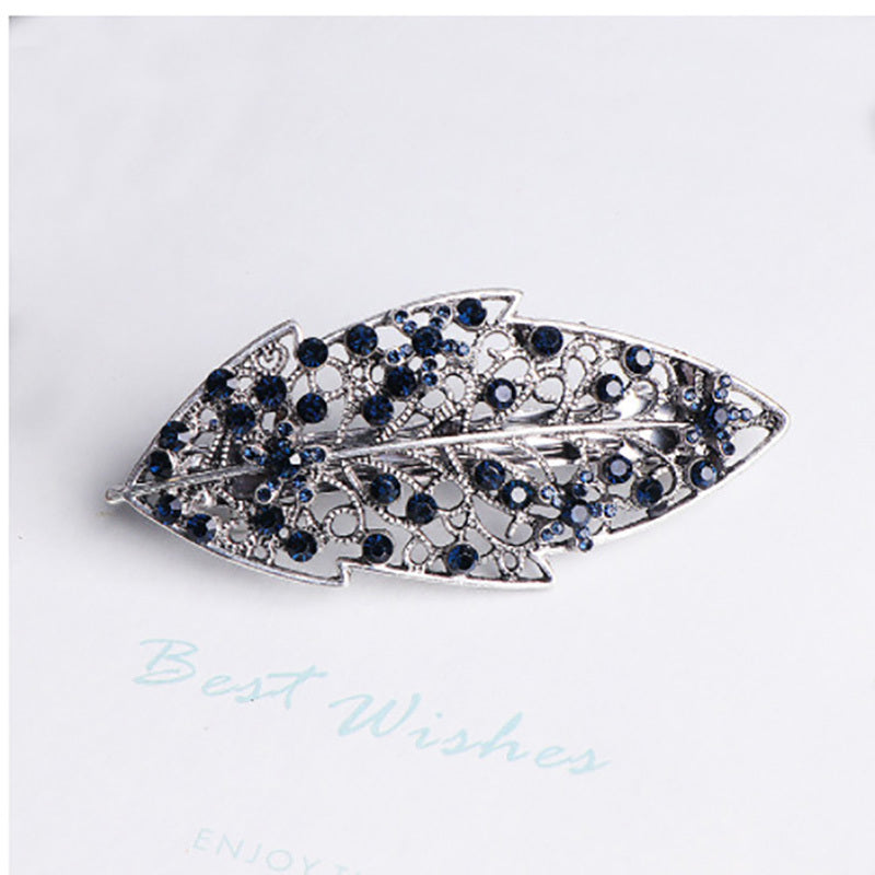 Blue Rhinestone Hairpin