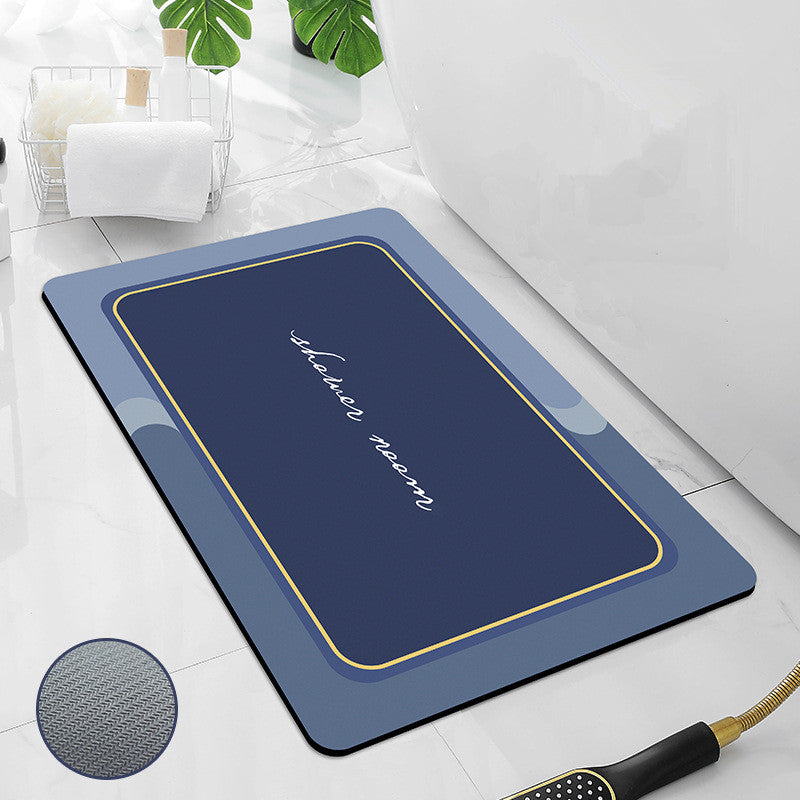1pc Light Luxury Bathroom Door Absorbent Soft Mats Diatom Mud Bathroom Bathroom Door Mats