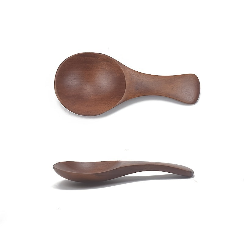 1pc Mini Wooden Spoon With Short Handle, Milk Powder, Spices, Condiments, Sugar, Honey, Tea Coffee Spoon, Kitchen Accessories