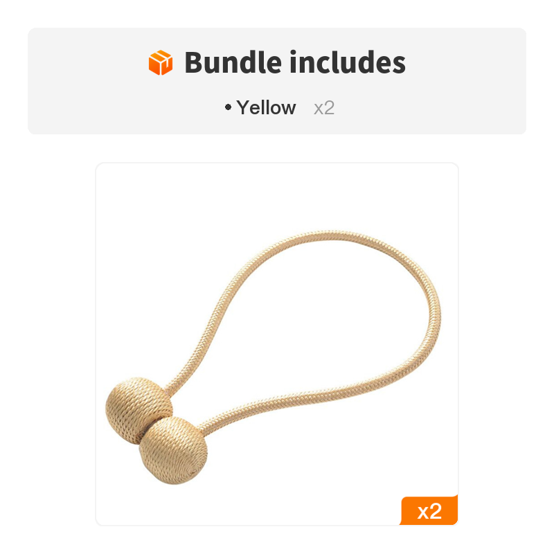 1pc Magnetic Curtain Tieback, Braided Rope Magnetic Buckle For Holding Curtains & Drapes, Simple & Elegant Home Decor