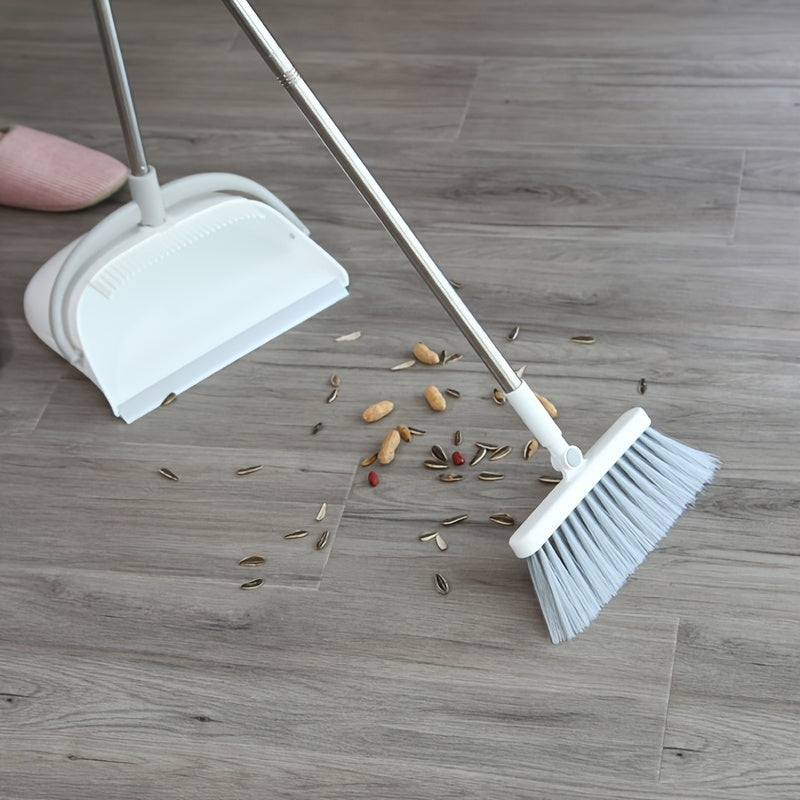 Dustpan and Broom Set - Household Cleaning Solution with Handheld Long Handle Broom