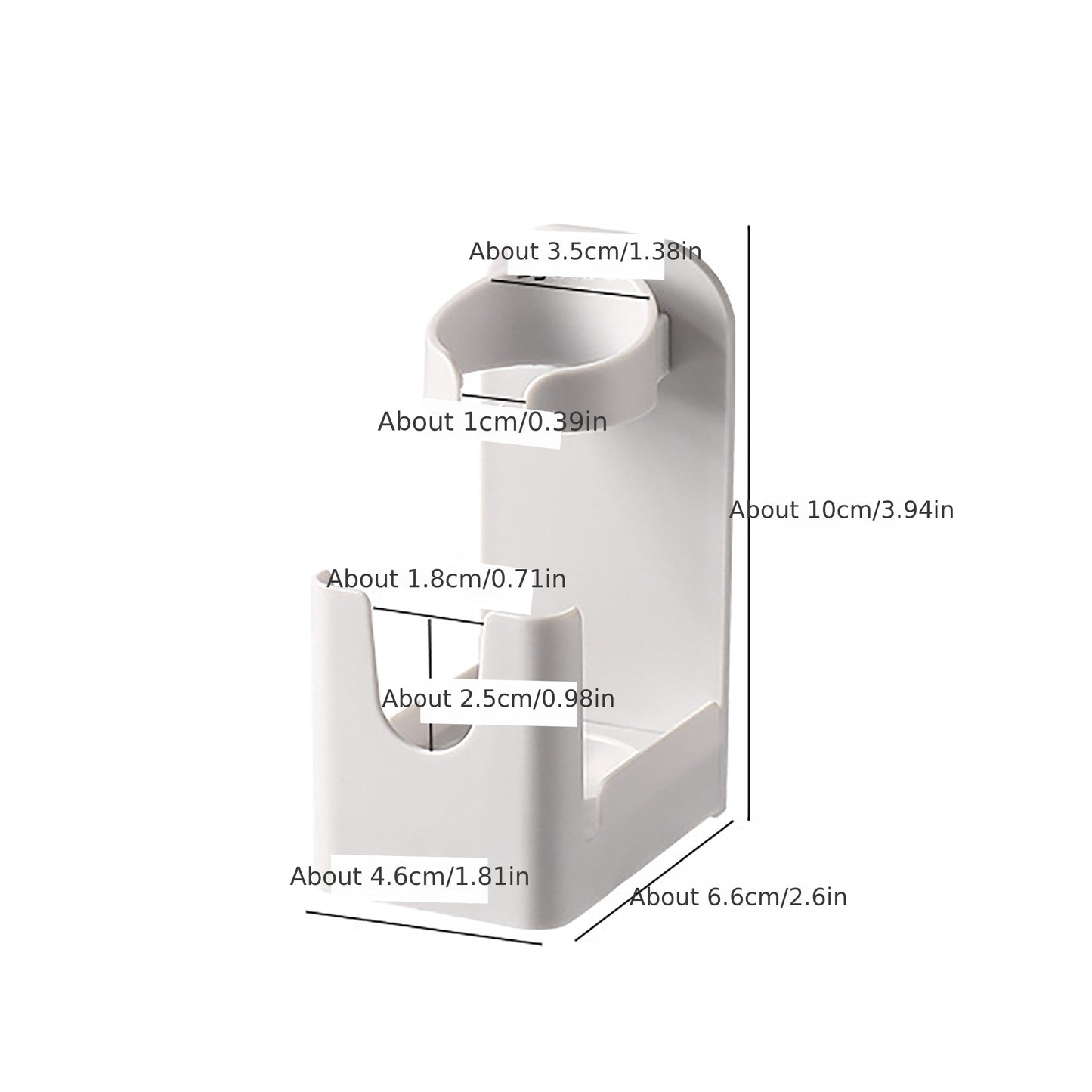 1pc Electric Toothbrush Holder, No-Punch Wall Mount, Suction Wall Type, Bathroom Rack, Bathroom Toothbrush Storage Rack, Toothbrush Storage, 1.81*2.6*3.94 Inches/4.6*6.6*10cm