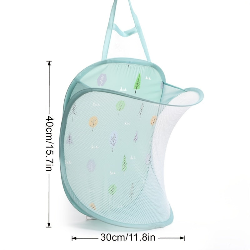 1pc Folding Wall Mounted Dirty Clothes Basket