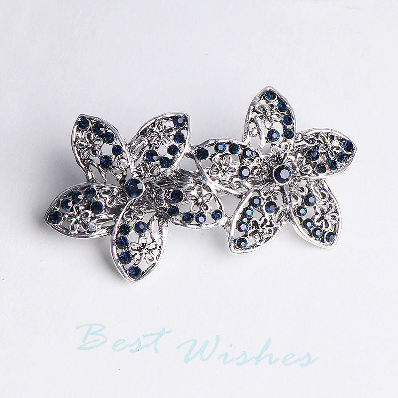 Blue Rhinestone Hairpin