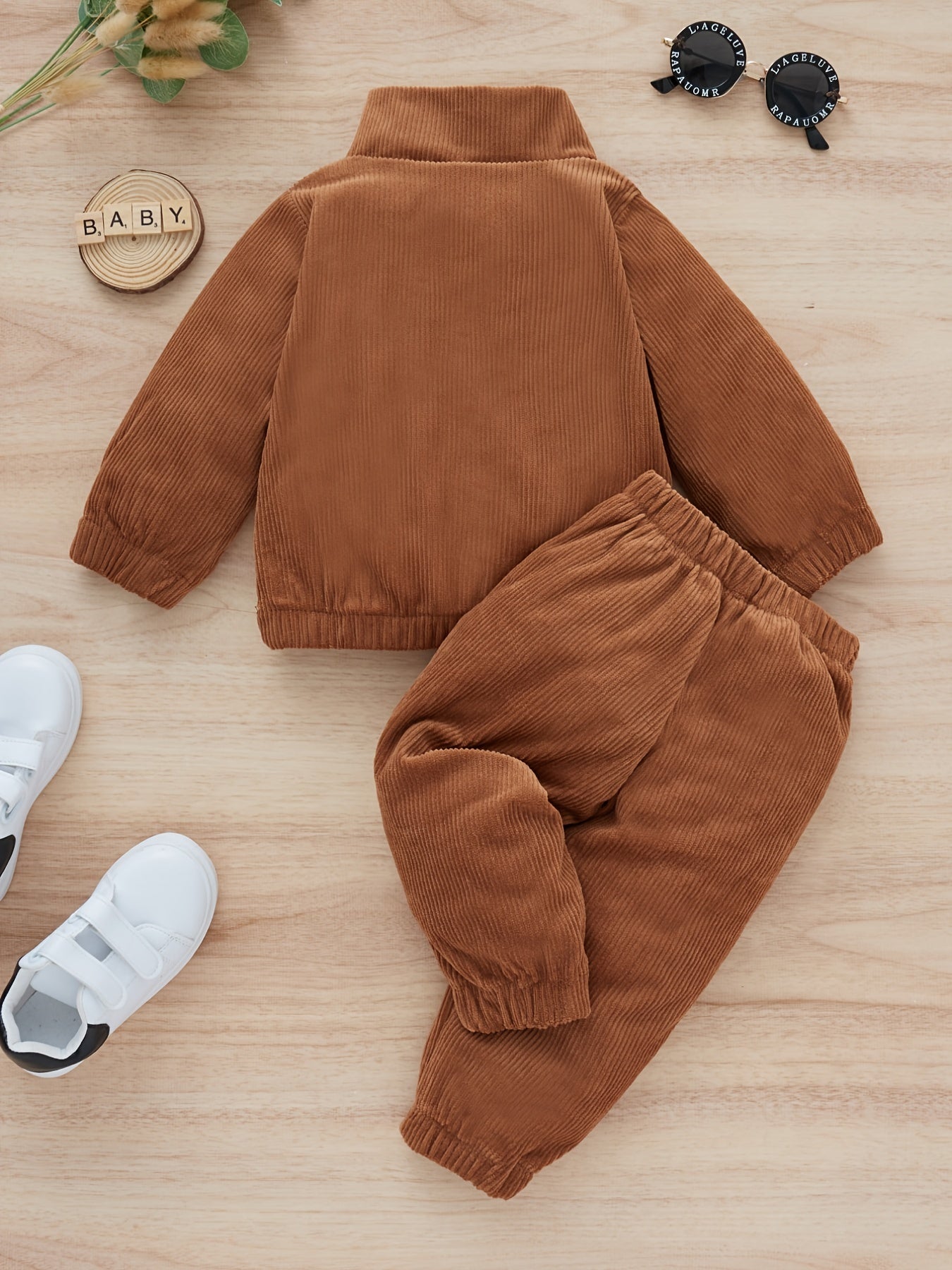 2PCS Toddler Boys Hoodie Sweatshirt & Pant Set
