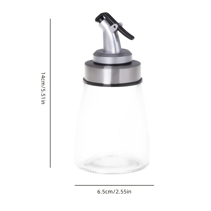 1pc Controllable Glass Oil Pot with Leak-Proof Design