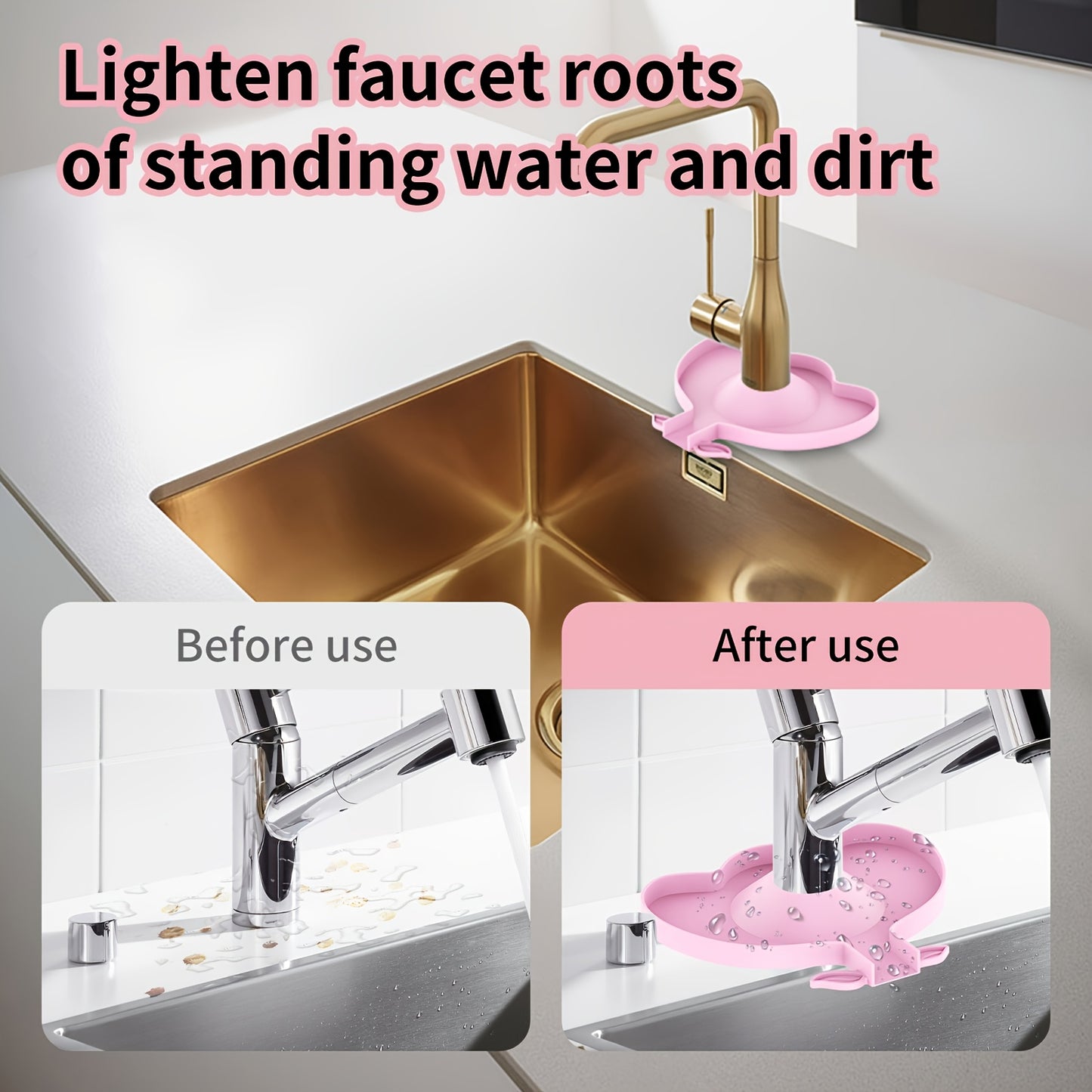 1pc Faucet Water Catcher Mat, Faucet Mat For Kitchen Sink
