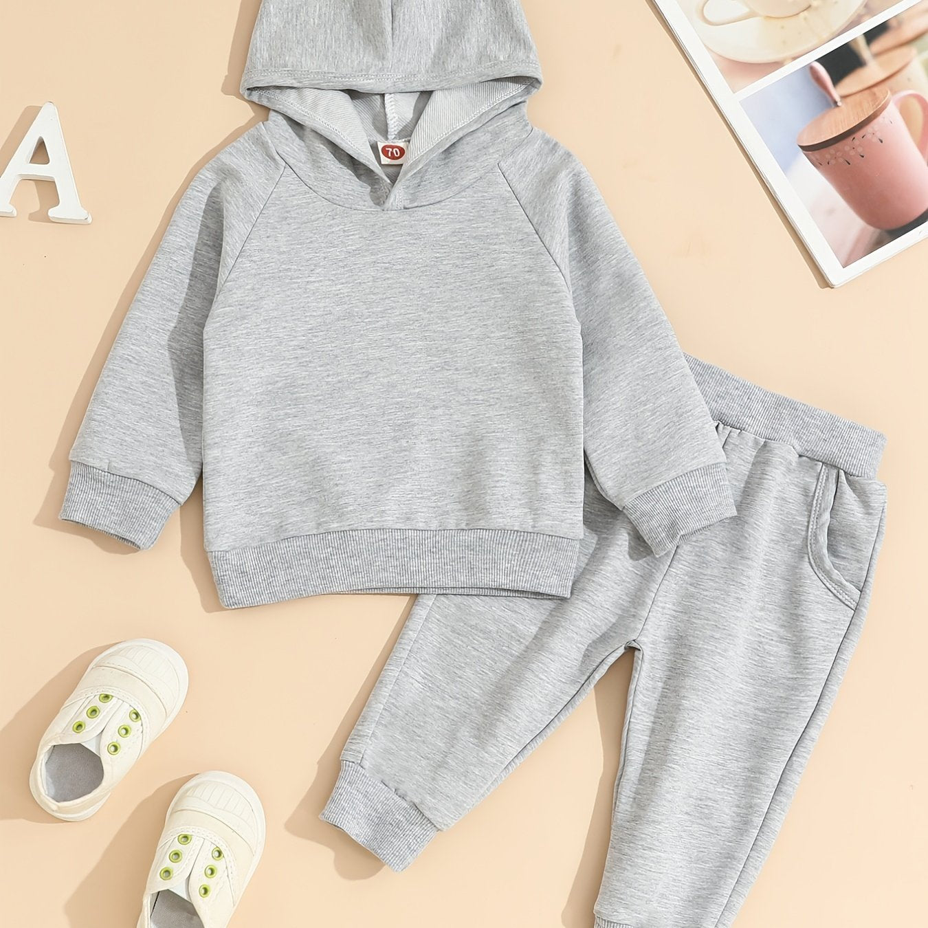 2PCS Toddler Boys Hoodie Sweatshirt & Pant Set