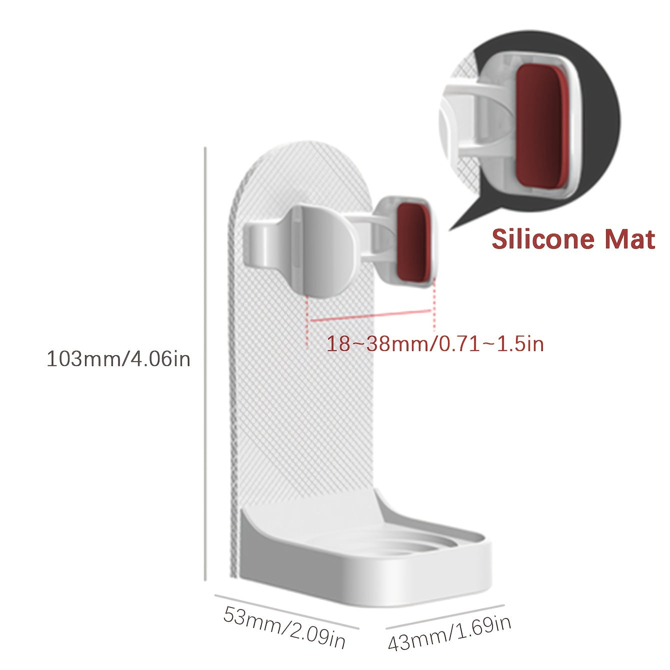 1pc Electric Toothbrush Holder Bathroom Wall Mount Storage Set Organizer Electric Body Base Stander, White