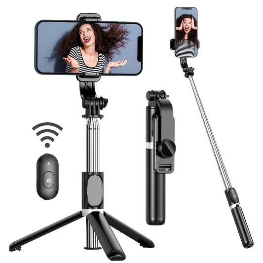 All-in-One Wireless Selfie Stick Tripod with Remote Control
