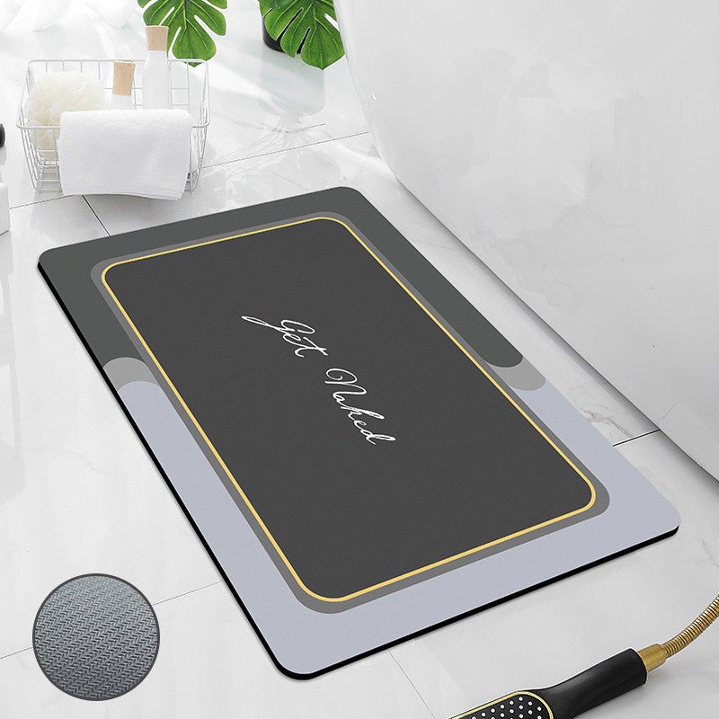 1pc Light Luxury Bathroom Door Absorbent Soft Mats Diatom Mud Bathroom Bathroom Door Mats