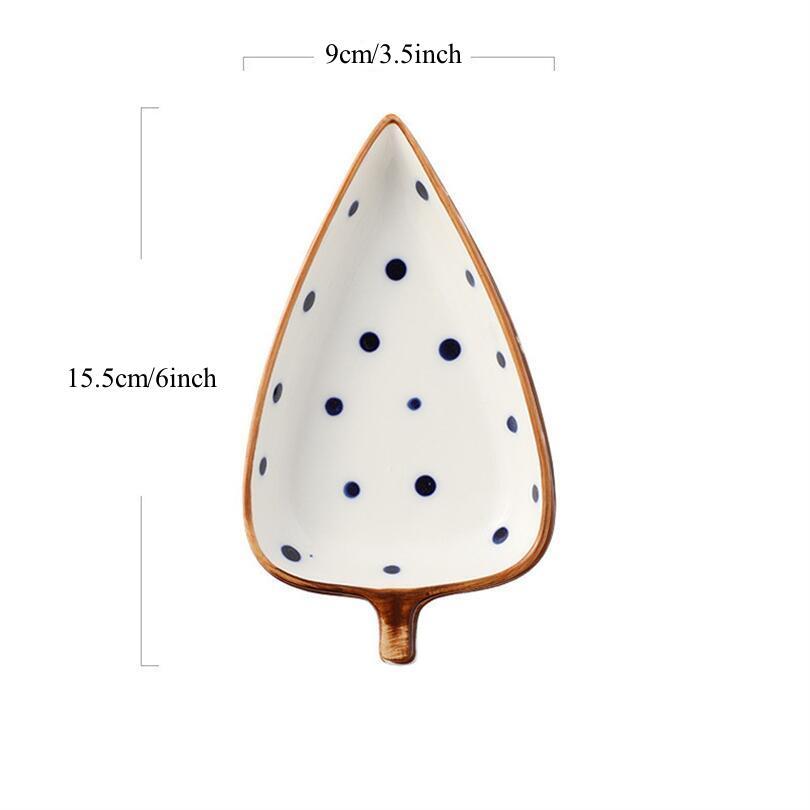 Creative Leaf Shape Ceramic Appetizer Plate