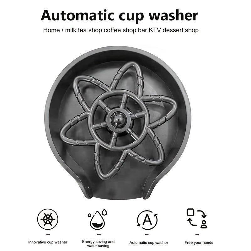 1pc Glass Rinser For Kitchen Sink, Bottle Cup Washer For Sink Attachment, Kitchen Bar Sink Cleaner, Bottle Washer, Kitchen Sink Automatic Flushing Device