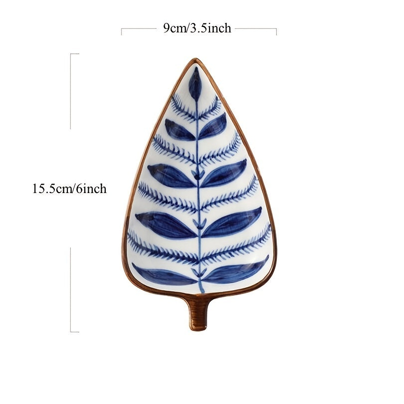 Creative Leaf Shape Ceramic Appetizer Plate