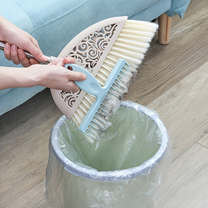 1pc Household Broom Hair Removal Comb, Removal Cleaning Tool For Clean The Hair And Dust On The Broom Bathroom, Sewer Hair Collectors, 6.69x6.61inch