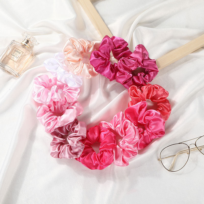 60pcs Hair Scrunchies, Satin Imitation Silk Scrunchies For Hair, Curly Hair Accessories For Women, Hair Bands Scrunchy Hair Ties Ropes Scrunchie For Women Girls Hair Accessories Scrunchies Thanksgiving Christmas Gift